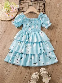 Beautiful Cotton Printed Frock For Girls-thumb1