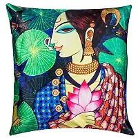 DESIMISS KART Desimisskart Printed Cushion Covers with The Set of 5 Pieces MAHARASTRIAN FOLK-16X16-thumb3