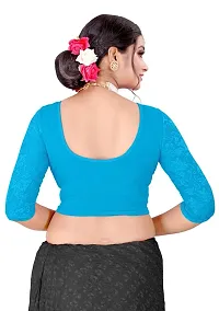 DESIMISS KART Lycra Cotton Long 3/4 Sleeve Stretchable Readymade Free Size 28-38 Blouse.-thumb1