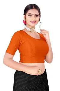 DESIMISS KART Cotton Lycra Stretchable Elbow Sleeve Readymade Blouse for Women-thumb2