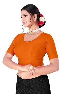 DESIMISS KART Cotton Lycra Stretchable Elbow Sleeve Readymade Blouse for Women-thumb3