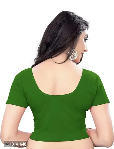 DESIMISS KART Blouse Lycra Cotton Half Sleeve Stretchable Readymade Size 30-36 Blouse.-thumb2