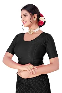 DESIMISS KART Cotton Lycra Stretchable Elbow Sleeve Readymade Blouse for Women-thumb3