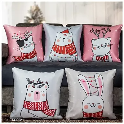 DESIMISS KART Desimisskart Printed Cushion Covers with The Set of 5 Pieces Arctic