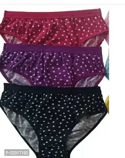 Stylish Fancy Cotton Panty For Women Pack Of 3