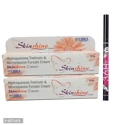 Skinshine fairness cream 2 and 36H black longlasting liquid eyeliner.-thumb0