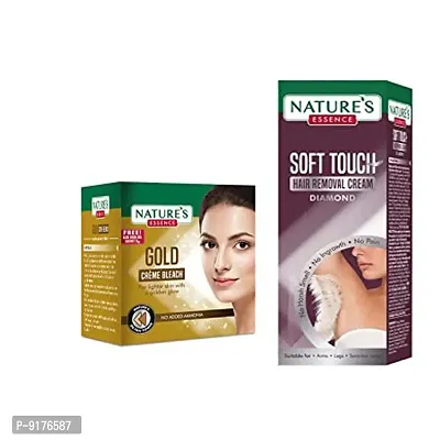 1 NATURES GOLD CREAM BLEACH+1 NATURES DIAMOND HAIR REMOVER CREAM