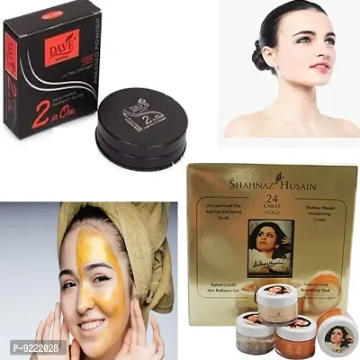1 Shahnaz Hussain Gold Small Facial Kit+1 Dawe 2In1 Compact Powder