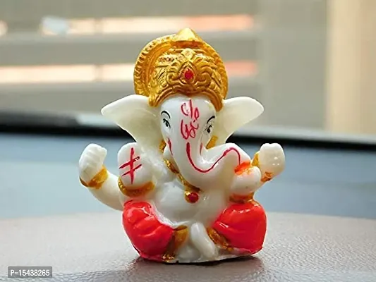 Mukut Bal Ganesha Idol for Car Dashboard, Decoration Gift Item-thumb0