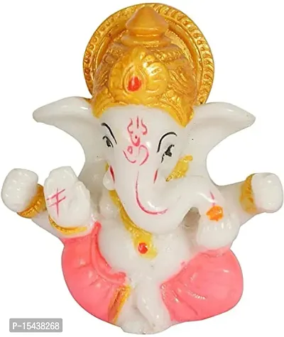 Mukut Bal Ganesha Idol for Car Dashboard, Decoration Gift Item-thumb0