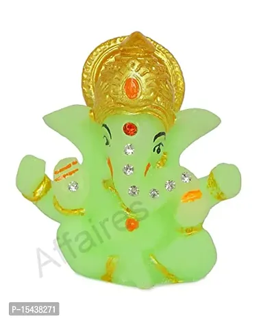 Pagdi Ganesha Idol for Car Dashboard, Decoration Gift Item-thumb0