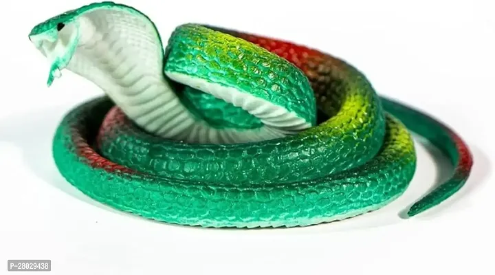 Realistic Fake Snake Toy for Fun Gag Prank - Rubber Plastic Snakes to Keep Birds Away, Small Rubber Snake Green, Toy Snake That Looks Real-Random Color