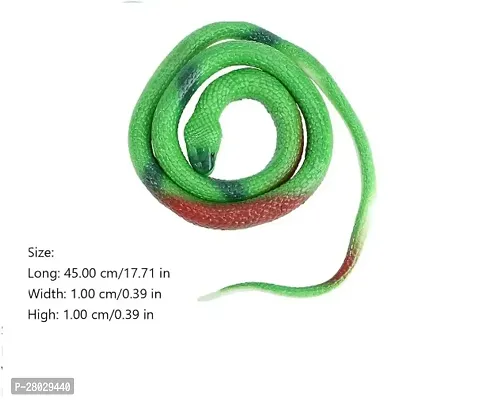 Realistic Fake Snake Toy for Fun Gag Prank - Rubber Plastic Snakes to Keep Birds Away, Small Rubber Snake Green, Toy Snake That Looks Real-Random Color