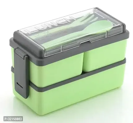 Compartment Lunch Box with 1 Spoon  1 Fork for Adults, Microwave Safe Lunch Boxes Pack of 3-thumb0