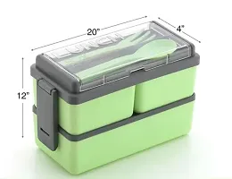 Compartment Lunch Box with 1 Spoon  1 Fork for Adults, Microwave Safe Lunch Boxes Pack of 3-thumb2