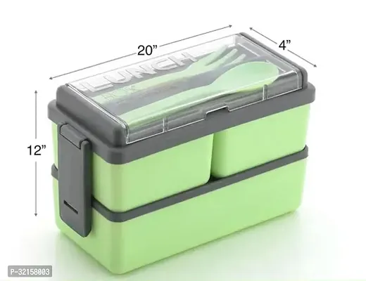 Compartment Lunch Box with 1 Spoon  1 Fork for Adults, Microwave Safe Lunch Boxes Pack of 3-thumb3