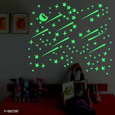 Glow In The Dark Moon Star Radium Night Glow Wall Sticker