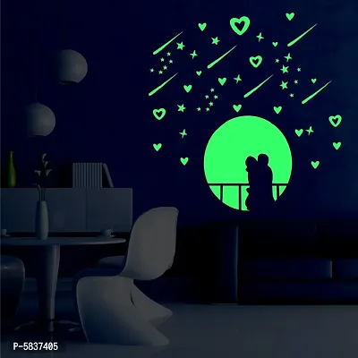 Glow In The Dark Love Couple Radium Night Glow Wall Sticker