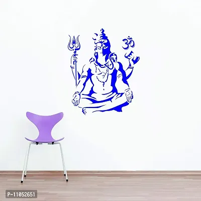 DecorVilla Shiva with om Wall Sticker & Decal(PVC Vinyl,Size-58 cm X 48 cm)