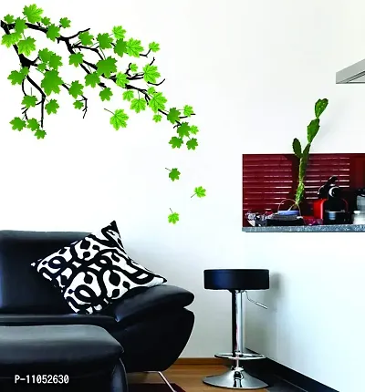 Decorvilla PVC Vinyl Flowers Wall Sticker and Decal (58 x 60 cm, Multicolor)-thumb2