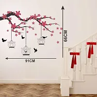 Decorvilla Bird Tree Wall Sticker & Decal (PVC Vinyl, Size- 58 cm X 45 cm), Dvhms1092L-thumb3