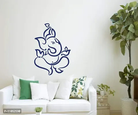 Decor Villa Lord Shiva with Diya Wall Sticker  Decal(PVC Vinyl,Size-58 cm X 40 cm)-thumb0