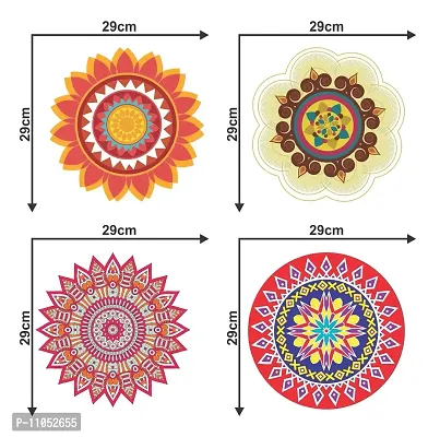 Diwali Decorative Sticker Rangoli Floor Sticker & Decal (PVC Vinyl, Size- 60 cm x 60 cm), DVRNM0157L-thumb2