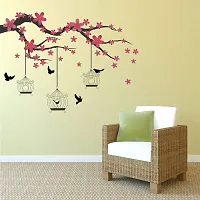 Decorvilla Bird Tree Wall Sticker & Decal (PVC Vinyl, Size- 58 cm X 45 cm), Dvhms1092L-thumb2