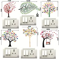 Decor Villa Vinyl Tree Switch Board Wall Sticker / Decal (Standard, Multicolour), Pack of 6 Pics-thumb1