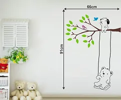 Decor Villa Tree with Teddy Bear Wall Sticker & Decal (PVC Vinyl, Size- 58 cm x 45 cm), DVHMS1224L-thumb2