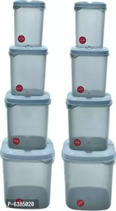 Plastic Utility Container 500 Ml 1000 Ml 1500 Ml 2000 Ml Pack Of 8 Grey