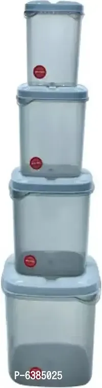Plastic Utility Container 500 Ml 1000 Ml 1500 Ml 2000 Ml Pack Of 4 Grey-thumb0
