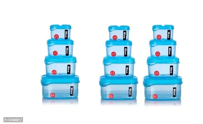 250ml, 500ml, 750ml, 1000ml Plastic Container set of 12