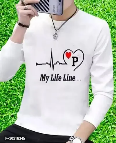 Reliable White Polyester Printed T-Shirt For Men