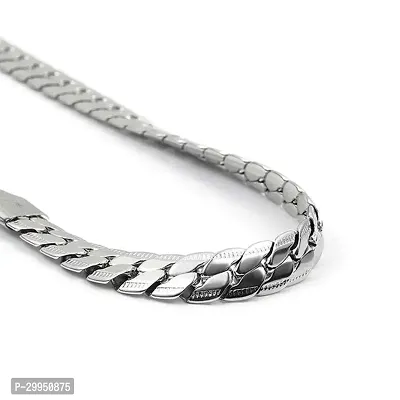 Stylish Stainless Steel Silver Plated Chain For Men-thumb4