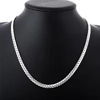 Stylish Stainless Steel Silver Plated Chain For Men-thumb1