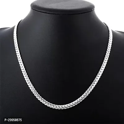 Stylish Stainless Steel Silver Plated Chain For Men-thumb2