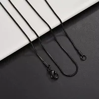 Classy Stainless Steel Fancy 0.9mm Black Pipe Chain-thumb4