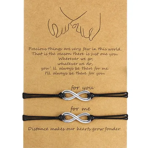 Classy Pinky Promise Infinity Dori Bracelets for Couple and Friends