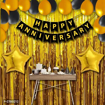 Happy Anniversary Decoration Items Kit | Wedding Anniversary Decoration Combo| Happy Marriage Anniversary Decoration Set | Anniversary Decoration for Couple, Husband, Wife and Adults (34Pcs)