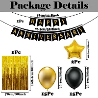 Happy Anniversary Decoration Items Kit | Wedding Anniversary Decoration Combo| Happy Marriage Anniversary Decoration Set | Anniversary Decoration for Couple, Husband, Wife and Adults (34Pcs)-thumb2