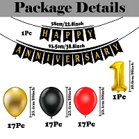 Happy Anniversary Decoration Items Kit | Wedding Anniversary Decoration Combo| Happy Marriage Anniversary Decoration Set | Anniversary Decoration for Couple, Husband, Wife and Adults (53Pcs)-thumb3