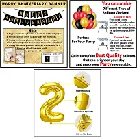 Happy Anniversary Decoration Items Kit | Wedding Anniversary Decoration Combo| Happy Marriage Anniversary Decoration Set | Anniversary Decoration for Couple, Husband, Wife and Adults (54Pcs)-thumb1