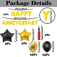 Happy Anniversary Decoration Items Kit | Wedding Anniversary Decoration Combo| Happy Marriage Anniversary Decoration Set | Anniversary Decoration for Couple, Husband, Wife and Adults (71Pcs)-thumb3