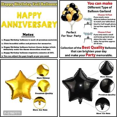 Happy Anniversary Decoration Items Kit | Wedding Anniversary Decoration Combo| Happy Marriage Anniversary Decoration Set | Anniversary Decoration for Couple, Husband, Wife and Adults (71Pcs)-thumb3