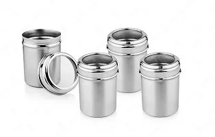 Urban Spoon Canister (4 Pcs Set (2 x 800 Ml. 2 x 1000 Ml Each), Stainless steel Container, Storage Jar Top See Through, Spice Jar-thumb1