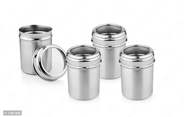 Urban Spoon Canister (4 Pcs Set (2 x 800 Ml. 2 x 1000 Ml Each), Stainless steel Container, Storage Jar Top See Through, Spice Jar-thumb2