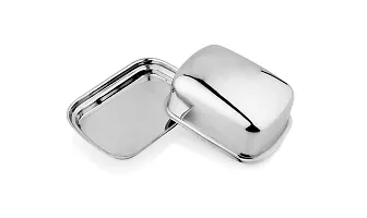 Vinayak Stainless Steel Butter Dish, Butter Pot, Butter Case 1 Set - 1 Top with 1 Tray Capacity - 500 Gram-thumb4