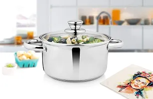 Vinayak International Stainless Steel Casserole with Lid - 2300L, 1 Piece, Silver-thumb4