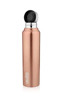 Urban Spoon Stainless Steel Water Bottle, Refrigerator Water Bottle, Bag Pack Bottle, Office Water Bottle - 920 Ml - 1 Pc - Straight - Copper Finish-thumb3